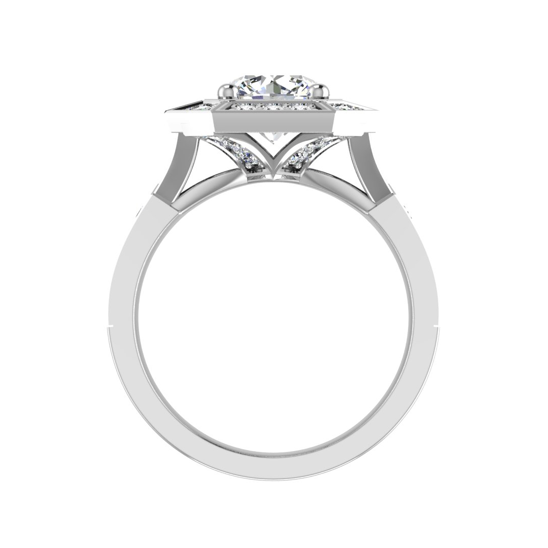 Alessandra Halo Engagement Ring